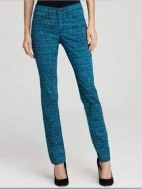 Rag and Bone | Low Rise Fitted Tweed Print Leggings Size 25 Blue Stretch